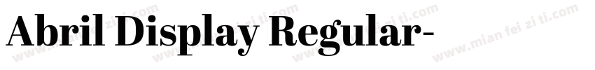 Abril Display Regular字体转换